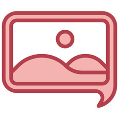 PICTURE red line icon,linear,outline,graphic,illustration