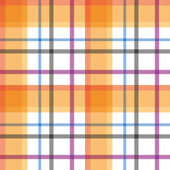 checkered background of stripes in oranage, white, blue, purple and grey - 489907860