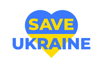 Save Ukraine. Vector isolated on white background