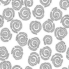 Monotone blue and grey of silhouette tropical foliage and fill in stripe leaves in colorful mood seamless pattern in vector for fashion fabric and all prints