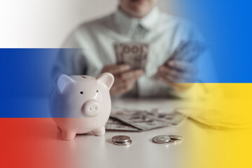 War in Ukraine. International political relationship between Ukraine and Russia. Economic crisis.