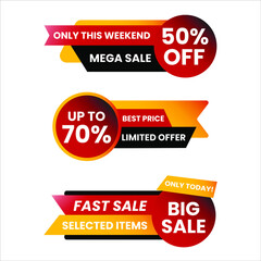 Sale Label Vector Collection