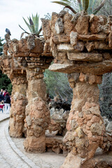 Beautiful nature in park Guell in Barcelona