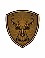 Deer Emblem Illustration