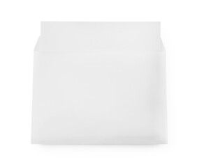 Simple paper envelope with card isolated on white