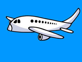 Funny illustration of an airplane
