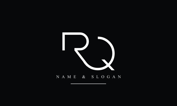 RQ, QR, R, Q abstract letters logo monogram