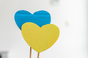 Blue and Yellow hearts, Ukrainian colors flag