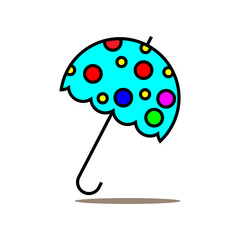 Umbrella flat vector icon isolated on white background