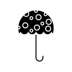 Umbrella flat vector icon isolated on white background