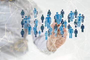 Global digital connections with technology