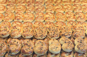 A cookie is a baked or cooked snack or dessert that is typically small, flat, and sweet. 