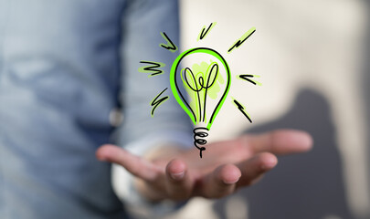 ecological idea - new world in lamp