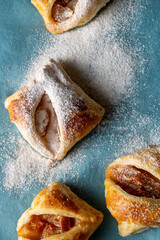 puff pastry cookies with frozen plums