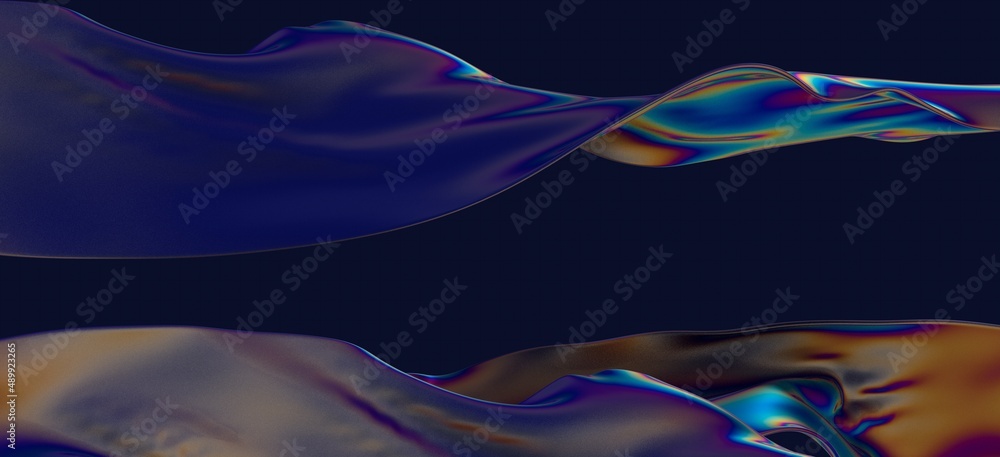 Poster 3d abstract colorful fluid design