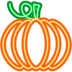 Pumpkin Neon Icon - 489923498