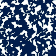 Monotone blue and grey of silhouette tropical foliage and fill in stripe leaves in colorful mood seamless pattern in vector for fashion fabric and all prints