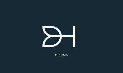 Monogram icon logo DH