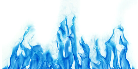 blue dark flame hot sparks isolated on white