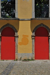 Vernacular architecture-preserved facade of demolished house-R.Borda d'Agua da Asseca....