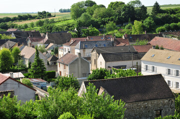 Fototapeta na wymiar Jumeauville, France - april 3 2017 : picturesque village