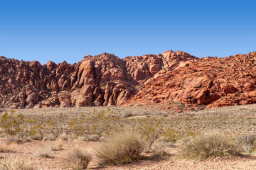 Mountain landscape at the Red Rock Canyon National Conservation Area in Nevada