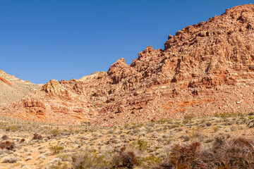 Mountain landscape at the Red Rock Canyon National Conservation Area in Nevada
