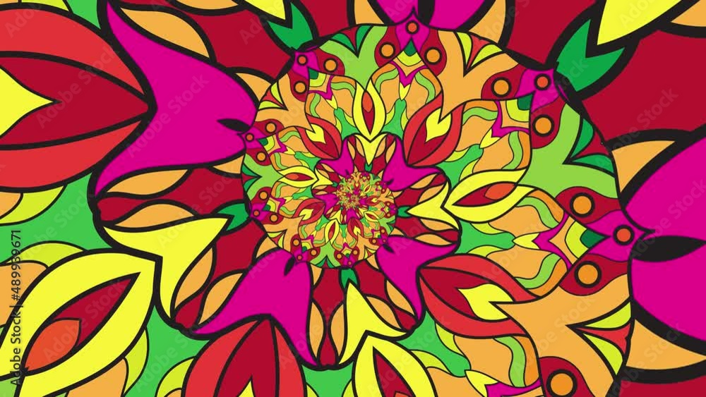 Poster 4k looped animated background creating an infinite zoom effect