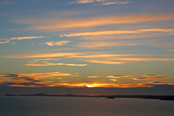 Sunset over Newgale Beach, Wales	