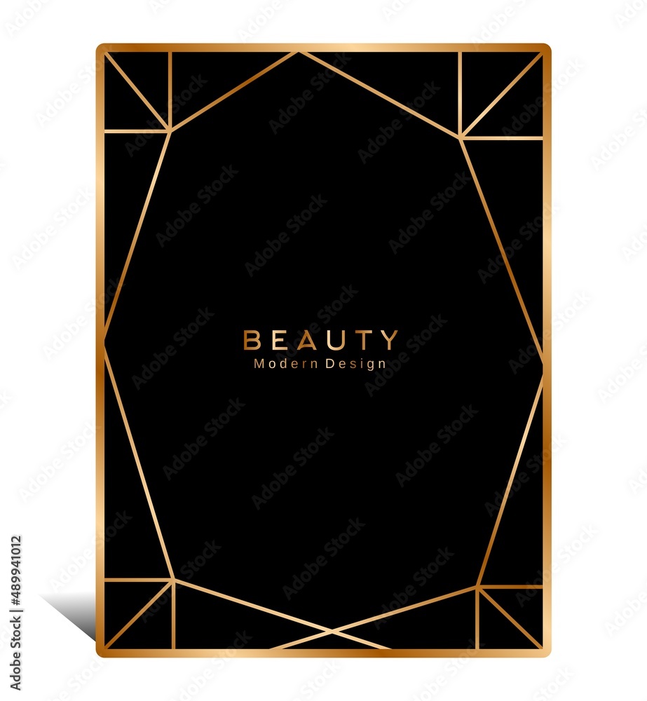 Poster geometric shape background template design with abstract patterns