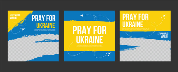 Pray For Ukraine, flag Ukraine social media post