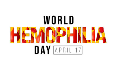 World Hemophilia day is observed every year on April 17, is an inherited bleeding disorder in which the blood does not clot properly and can lead to spontaneous bleeding. Vector illustration
