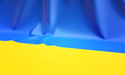 Ukraine flag 3d render