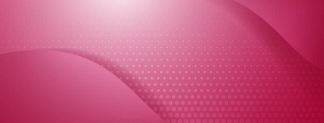 Abstract background made of curved lines and halftone dots in pink colors