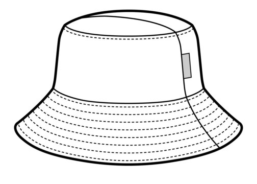 recommend clip art: Panama unisex outline for coloring, bucket hat