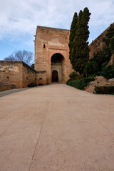 Fototapeta na wymiar Gate of Justice or Bab al-Sharia in the Alhambra fortress city. World Heritage.
