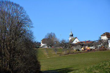 Das Dorf Sornetan im Berner Jura, Schweiz