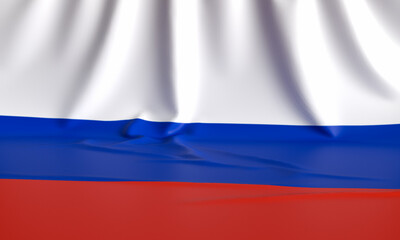 3d russia flag scene