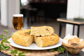 omelette with beer
