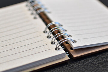 lined notebook with recycled paper