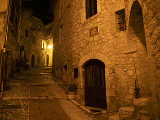 Fototapeta na wymiar veroli medieval village lazio frosinone night view