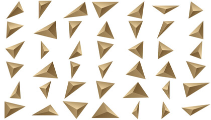 Brown gradient 3d stones on the white background. Vector illustration.