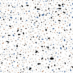 Obraz premium White Terrazzo Stone Texture Seamless Pattern Design