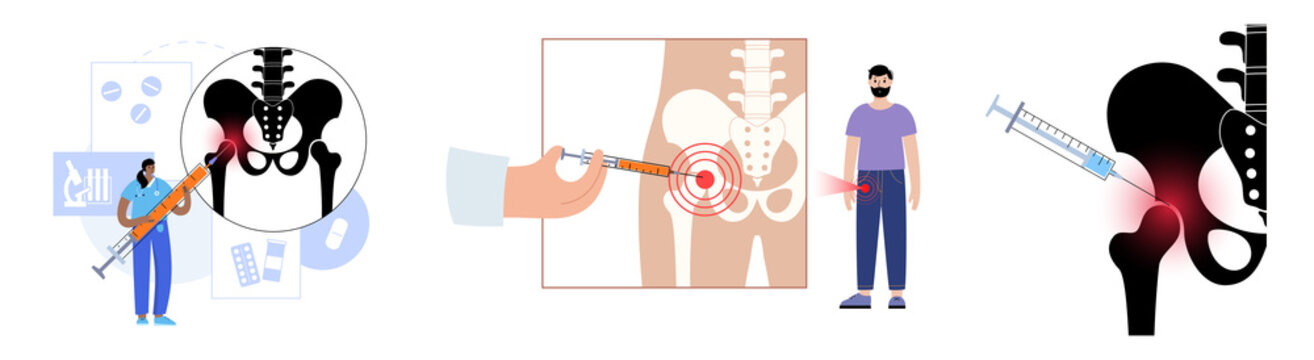 Hip joint injection