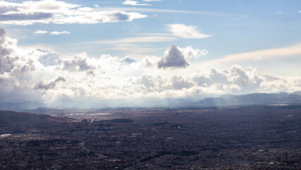 panorama of the Bogotá mountains 