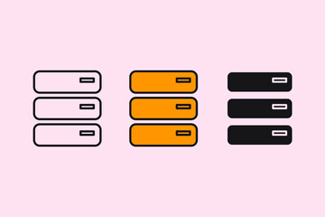 database icons symbol vector elements for infographic web
