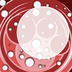 abstract background with geometric shapes circles in red shades