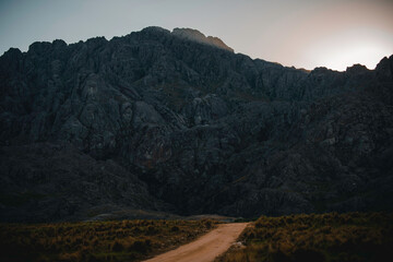 sunset in the mountains
