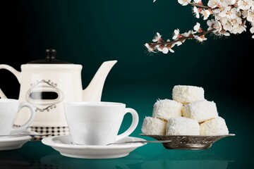 Chinese new year with teapot, holiday advertising, holiday content