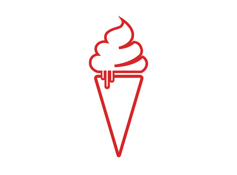 ice cream logo vector image